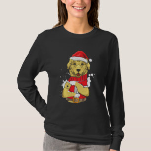 T-shirt Golden Retriever Chien Père Noël I Love Maman Tatt