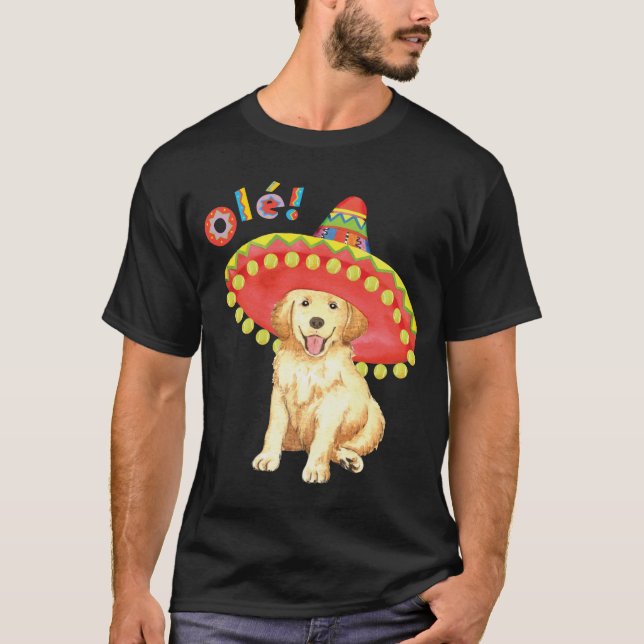T-shirt Golden retriever de fiesta (Devant)