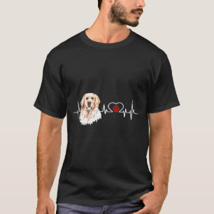 T-shirt Golden Retriever Ekg Heartbeat Heart Line Chien Lo