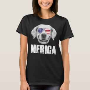 T-shirt Golden Retriever Goldie Dog USA American Flag US P