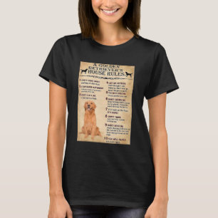 T-shirt Golden Retriever House Règles Golden Retriever Owe