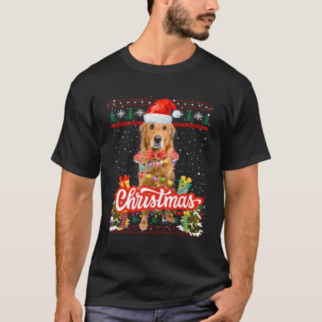 T-shirt Golden Retriever Jumper Pour (Devant)