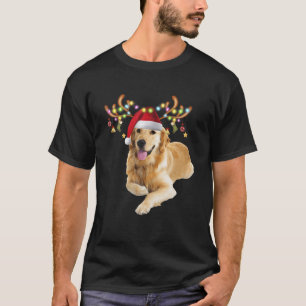 T-shirt Golden Retriever laide Xmas Sweer Antlers Chien Lo