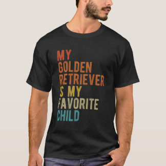 T-shirt Golden Retriever Maman Papa Amoureux des chiens Fu
