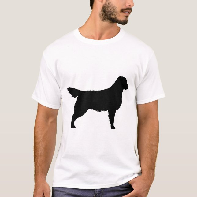 T-shirt Golden retriever (noir) (Devant)