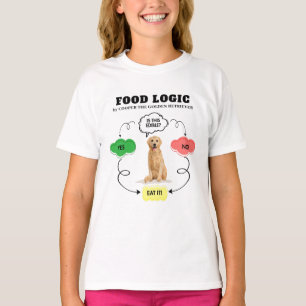 T-shirt Golden Retriever Nom personnalisé Food Logic Fchar