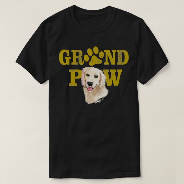 T-shirt Golden Retriever Paw Grandpaw grand-père Amoureux  (Design devant)
