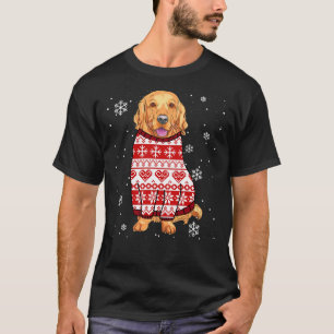 T-shirt Golden Retriever Père Noël Costumes moches Noël Xm