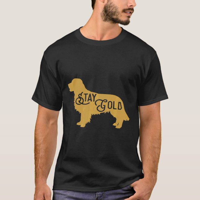 T-shirt Golden Retriever Stay Gold (Devant)