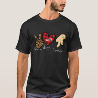 T-shirt Golden retriever Vichy Paix Amour Chien Mignon
