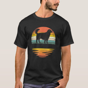 T-shirt Golden Retriever Vintage Retro Sunset Chien