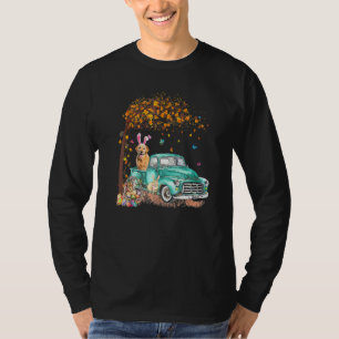 T-shirt Golden Retrivers Love Bunny Camion Chasse Oeufs Ar