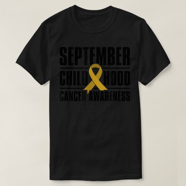 T-shirt Golden Ribbon Sensibilisation au cancer chez les e (Design devant)