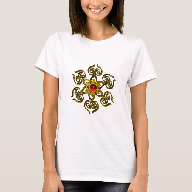 T-SHIRT GOLDEN ROSE RUBY (Devant)