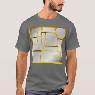 T-shirt Golden Silver Mosaic géométrique Luxuriant moderne