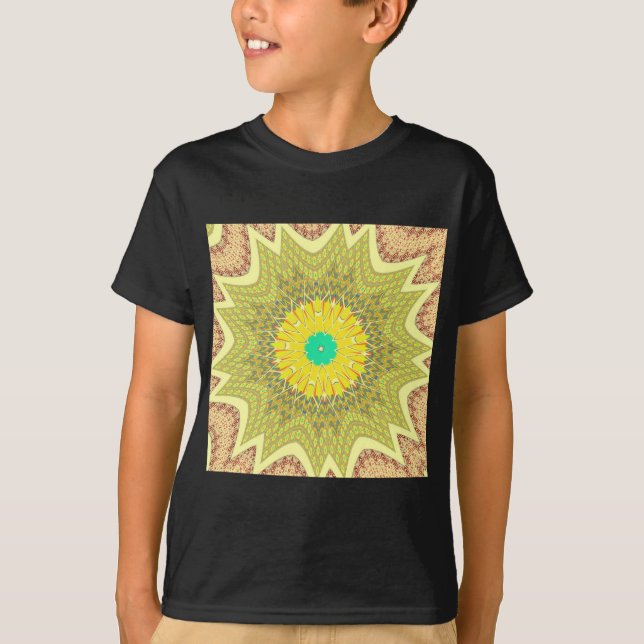 T-shirt Golden Yellow African ethnie tribale motif Art (Devant)