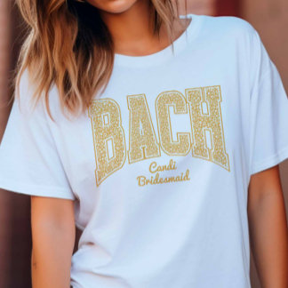 T-shirt Golden Yellow Floral BACH Party Bridesmaid