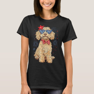 T-shirt Goldendoodle 4 juillet Patriotique Golden Doodle D