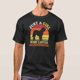 T-shirt Goldendoodle Chien Vintage Juste Une Fille Qui Aim