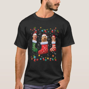 T-shirt Goldendoodle Christmas Socks Funny Xmas Pajama Dog