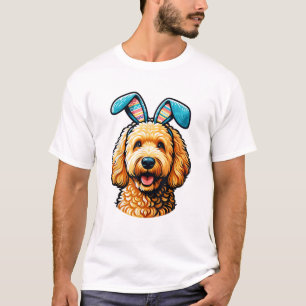 T-shirt Goldendoodle de Pâques portant des oreilles de lap