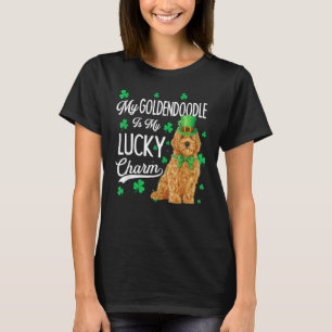 T-shirt Goldendoodle Est Mon Chanceux Chien Jour de la Sai