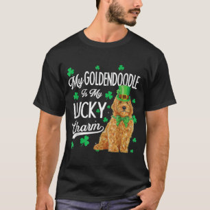 T-shirt Goldendoodle Est Mon Chanceux Chien Jour de la Sai