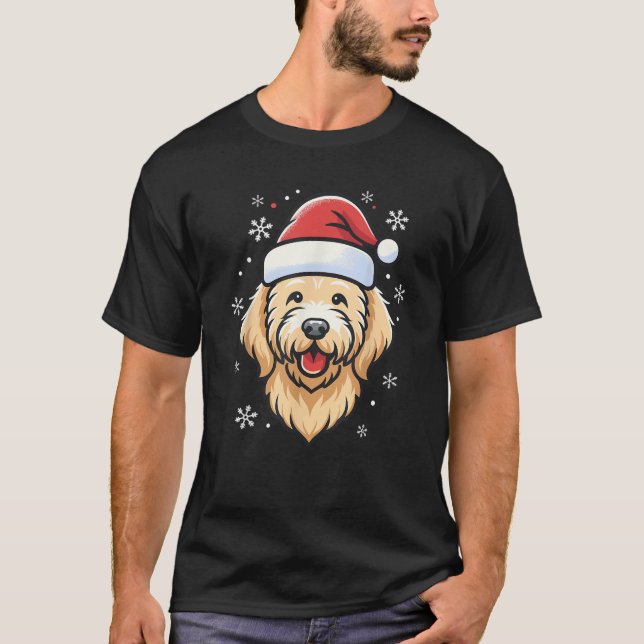 T-shirt Goldendoodle Noël Noël Noël Chapeau Noël Pajama Go (Devant)