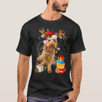 Goldendoodle Reindeer Santa Christmas Funny Dog Pa