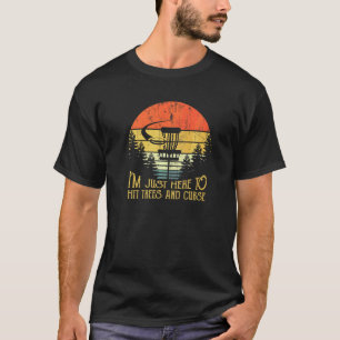 T-shirt Golf à Disque Frappe les Arbres et Juron Vintage G