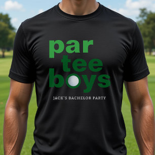 T-shirt Golf Bachelor Party Par Tee Boys Black