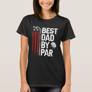 T-shirt Golf Best Papa Par Par Par Daddy Golfer Drapeau Am