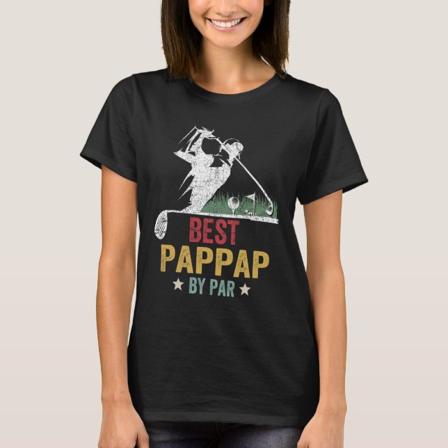 T-shirt Golf Best Pappap By Par Grandpa Golfer Father's Da (Devant)