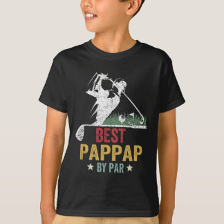 T-shirt Golf Best Pappap By Par Grandpa Golfer Father's Da