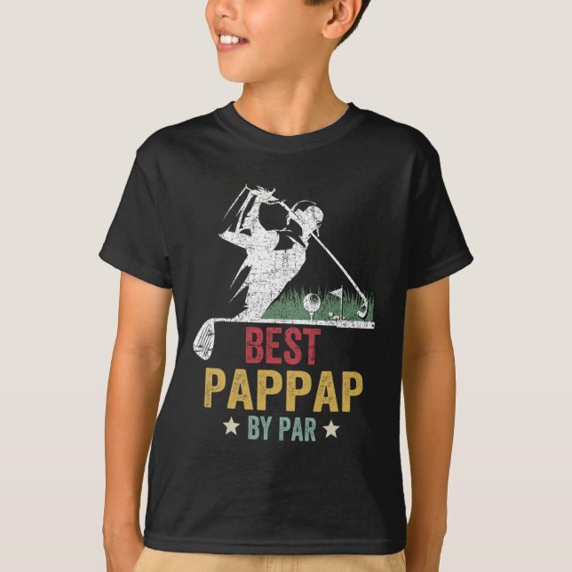 T-shirt Golf Best Pappap By Par Grandpa Golfer Father's Da (Devant)