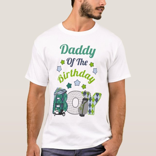T-shirt Golf Birthday Boy Shirt Dad Golf Party Shirt (Devant)