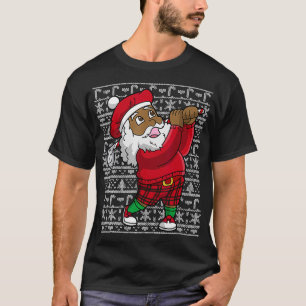 T-shirt Golf Black African American Santa Claus Golf Ch
