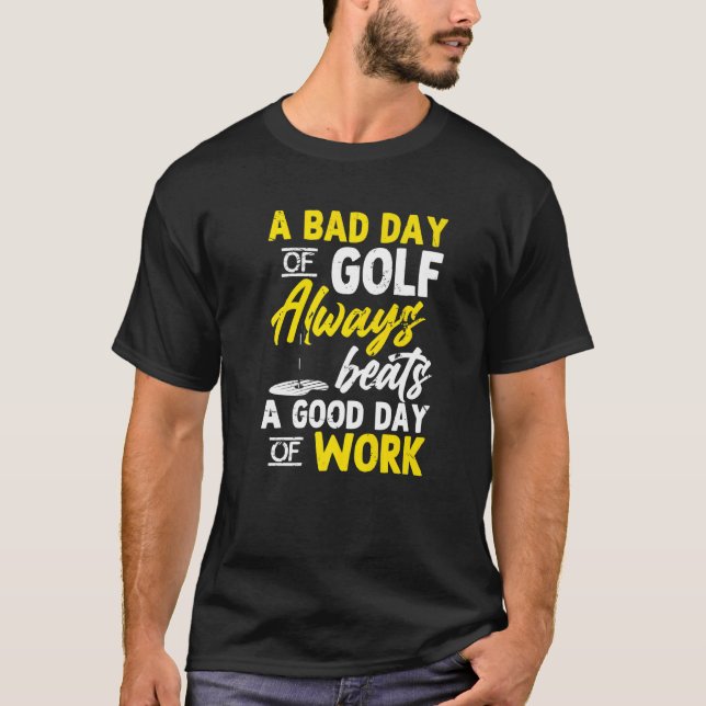 T-shirt Golf Day Golf Golfeur Trou De Swing En Un Milieu (Devant)