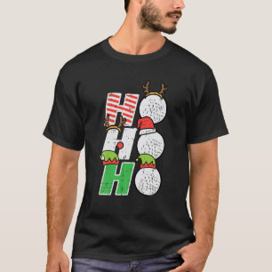 T-shirt Golf de Noël Ho Ho Ho Funny Xmas Golf Sports