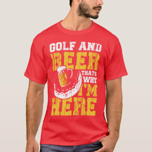 T-shirt Golf et bière pro sport vert plaisir à boire un ca