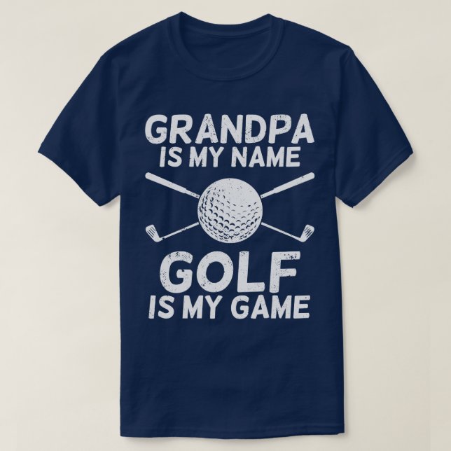 T-shirt Golf Grand-père Golf Grand-père Golfer Cadeau (Design devant)