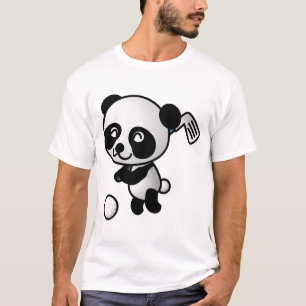 T-shirt Golf Jouer Panda
