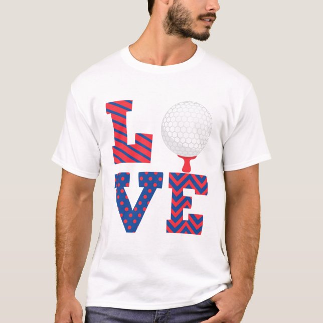 T-shirt Golf Love Word Art (Devant)
