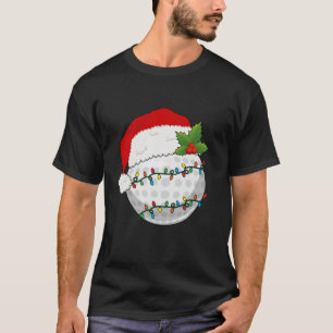T-shirt Golf Noël Père Noël Chapeau pour femmes Hommes Gol