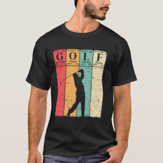 T-shirt Golf Periodic Table Elements Golfer Sport Player V