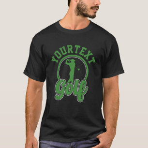 T-shirt Golf personnalisé AJOUTER NOM Retro Pro Golfeur Sw