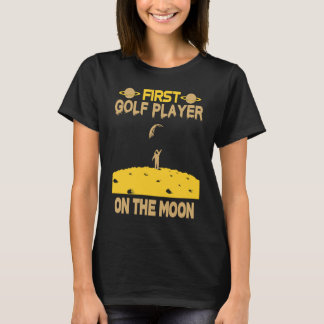T-shirt Golf Player On The Moon