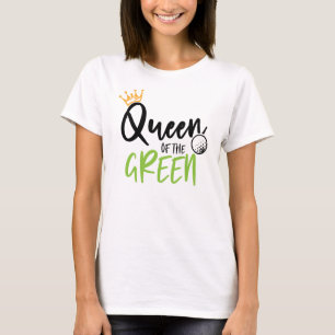 T-shirt Golf Reine Du Vert Amusant Fille Moderne