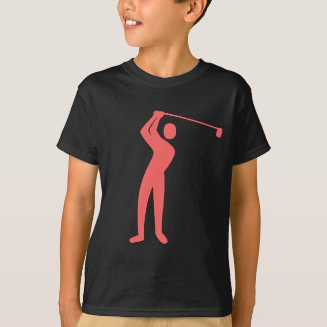 T-shirt Golf - rose tropicale (Devant)