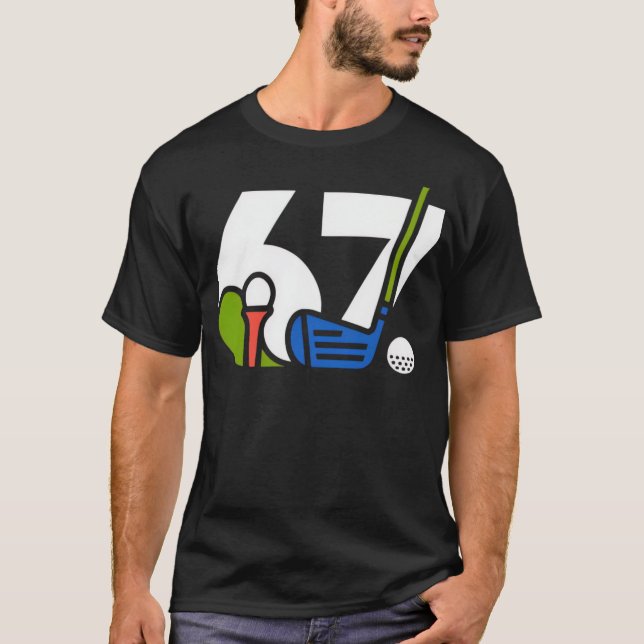T-shirt Golf Score 67 Graphic  (Devant)